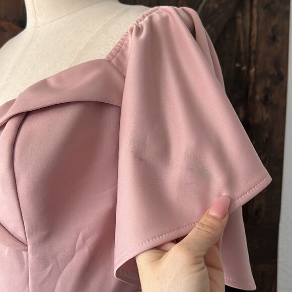 Maniju Blush Off the Shoulder Maxi/Formal Dress Sz- - Picture 12 of 13